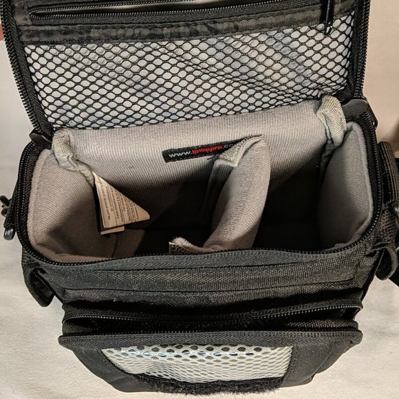 Lowepro Camera Bag Case Black Handle Shoulder Strap Multiple Pockets Adjustable - Picture 5 of 13